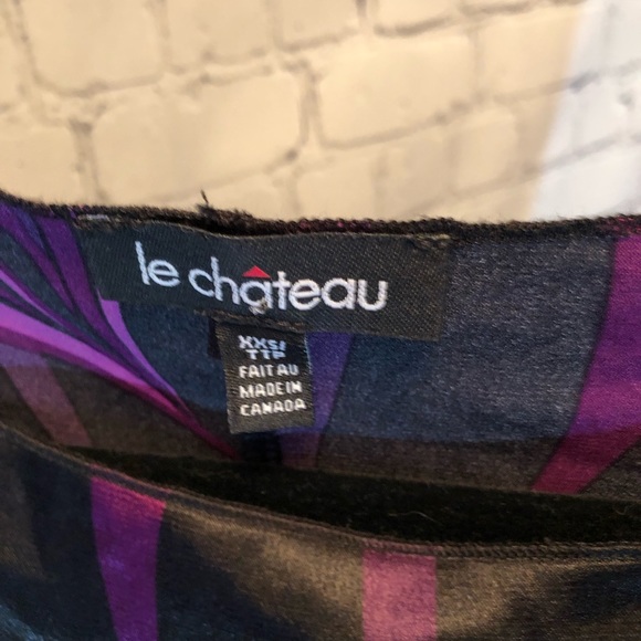 Le chateau purple and black blouse - Picture 2 of 2